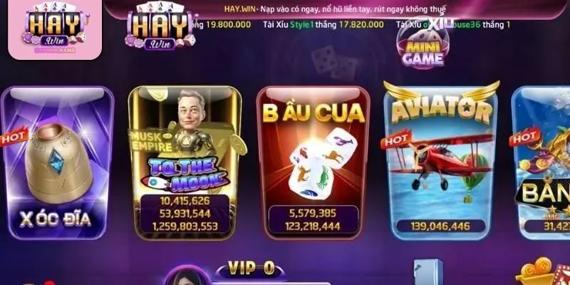 Kho game phong phú và sinh động tại Haywin